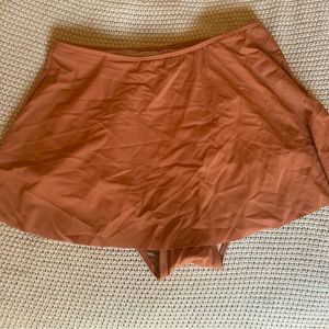 Kortni Jeane “Who Wears Short Skirts” Swim Skirt Size Small Color Cashew